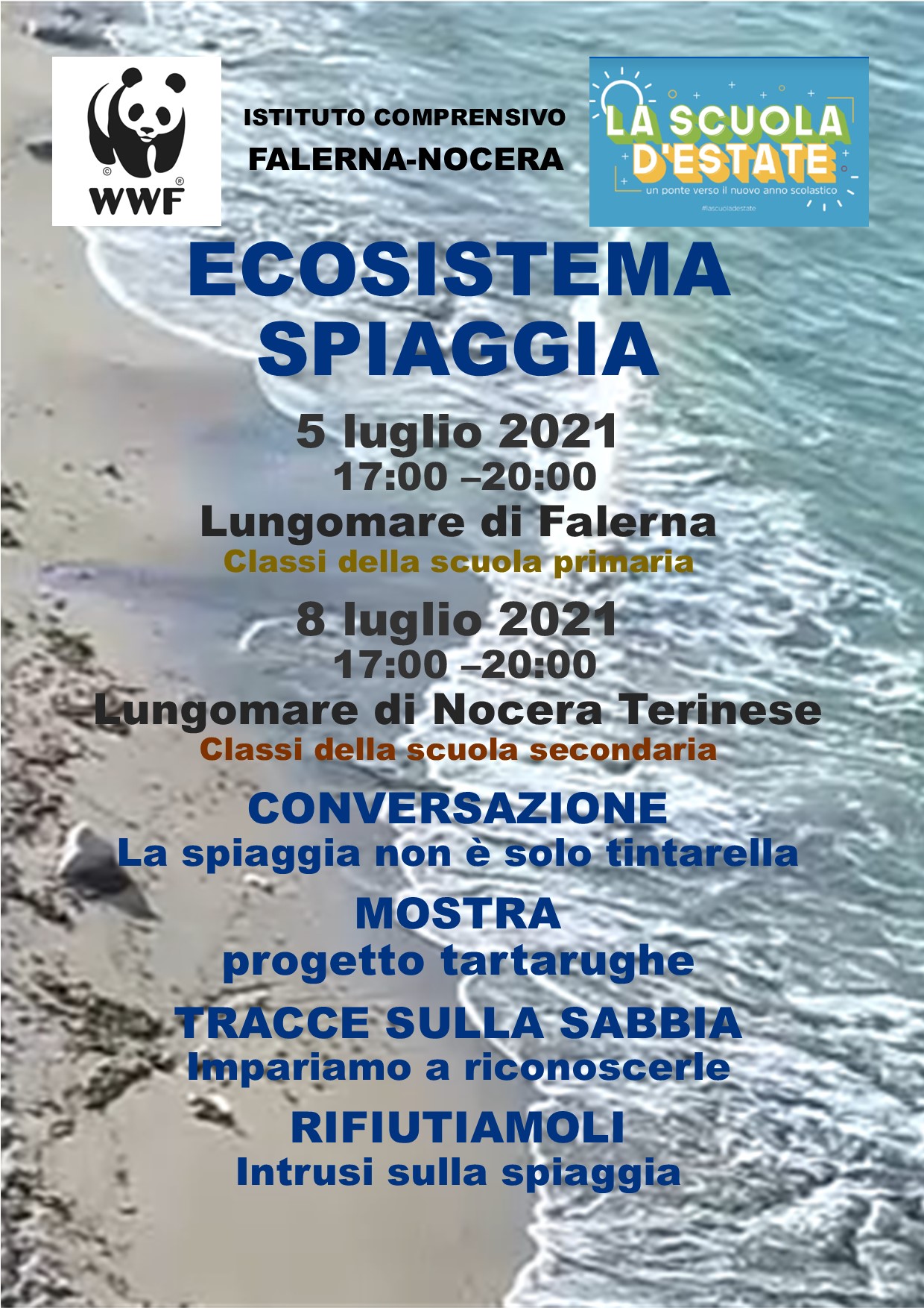 Locandina WWF ecosistema spiaggia